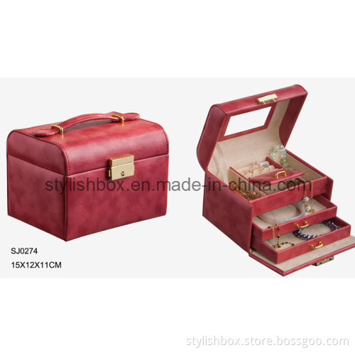 Portable Elegant Travel Jewelry Box (SJ0273)